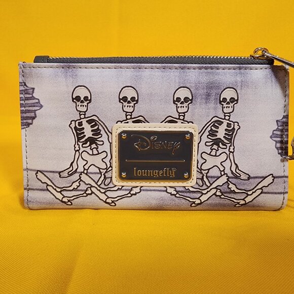 Loungefly Disney Mickey Haunted House Skeleton Dance Halloween Flap Wallet NEW - Picture 6 of 14